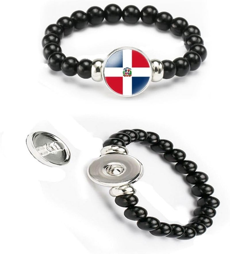vmcoatdu National Flag Bracelet Elastic Rope Beaded Bracelet Support Your Country Travel Souvenir Gifts for Men Women - Image 4